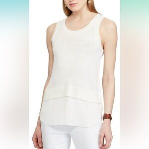 Chaps Women’s Layered Sleeveless Sweater Size Large